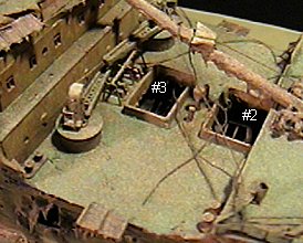 Cargo hatches #2 and #3 in the forward bow well deck